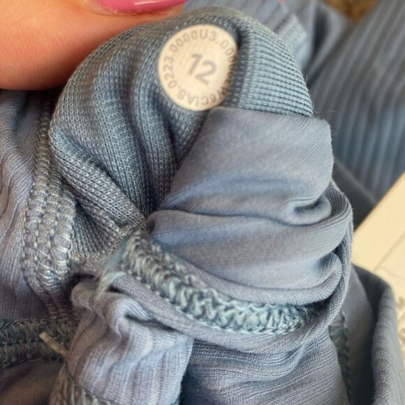 Lululemon Align Ribbed‎ High Rise Legging Utility Blue Size 12 New - Picture 4 of 11